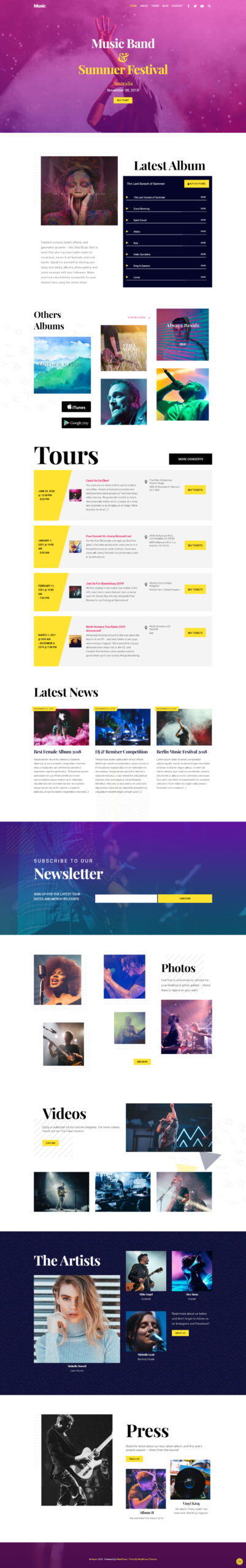 SoundStage – Banda, Festival & Música - É uma solução dinâmica e vibrante, ideal para o cenário artístico e a indústria do entretenimento.